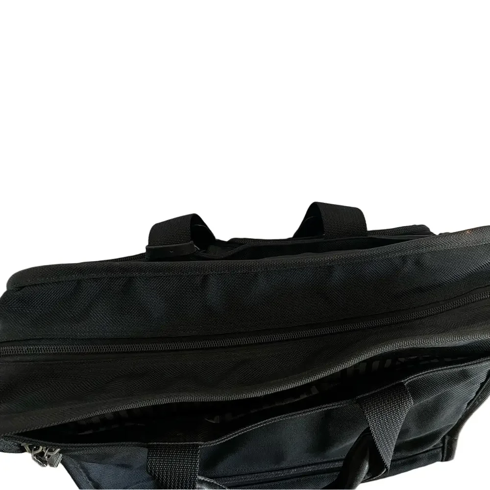 TUMI Black Nylon Compact Alpha 3 Large Laptop Bag Briefcase Expandable